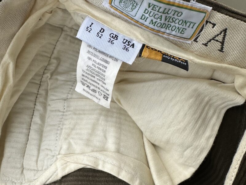 Pantalone Beretta in velluto con rinforzo